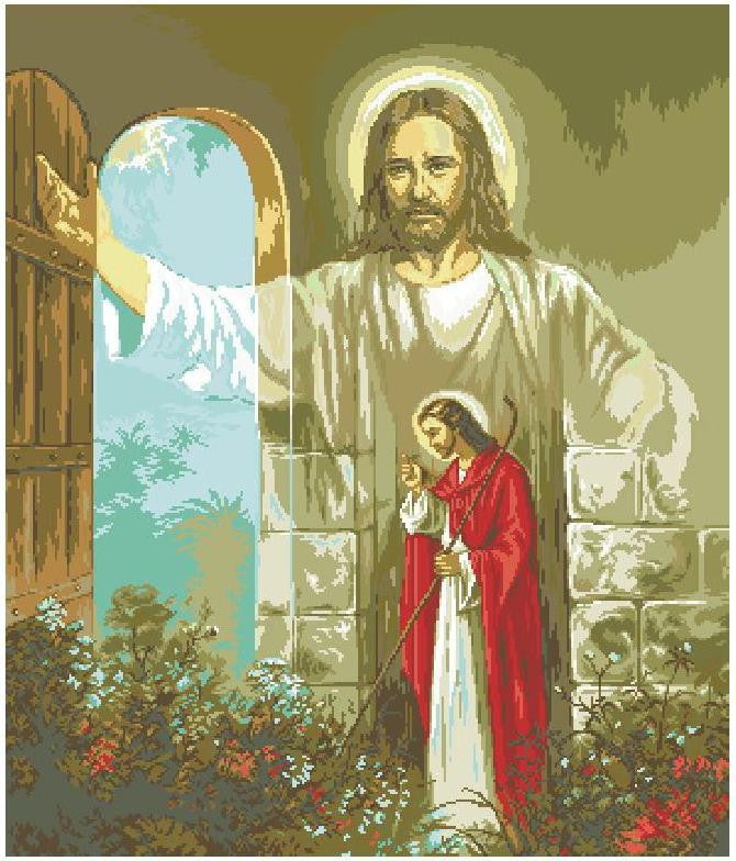 Images of Jesus Cross Stitch Pattern (PDF + XSD)