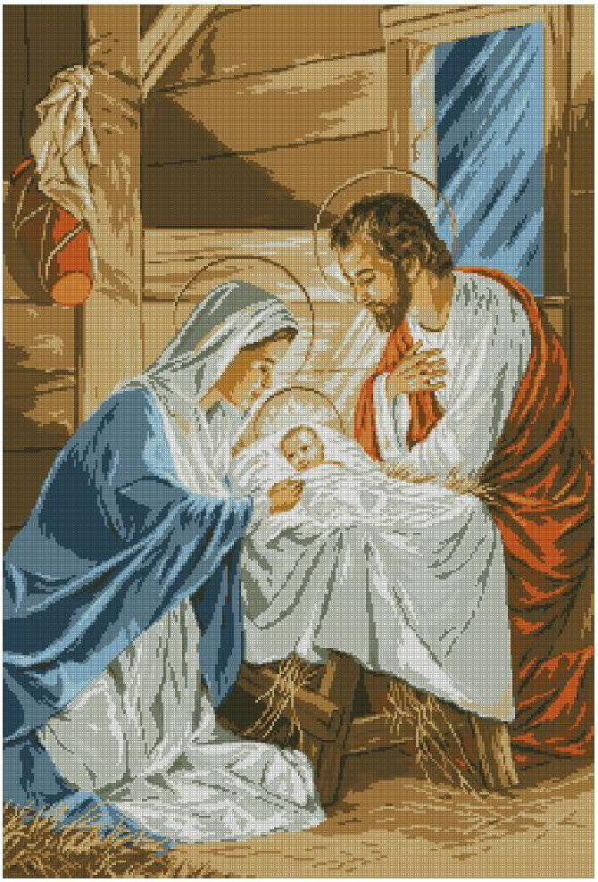 The Birth of Jesus Cross Stitch Pattern (PDF + XSD)