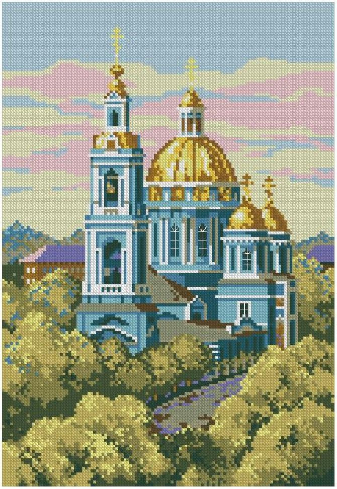 Country Church Cross Stitch Pattern (PDF + XSD)