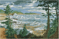 Blue Sea Panorama Cross Stitch Pattern (PDF + XSD)