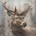 Forest Dwellers. Deer in the Fog Cross Stitch Pattern (PDF + XSD)