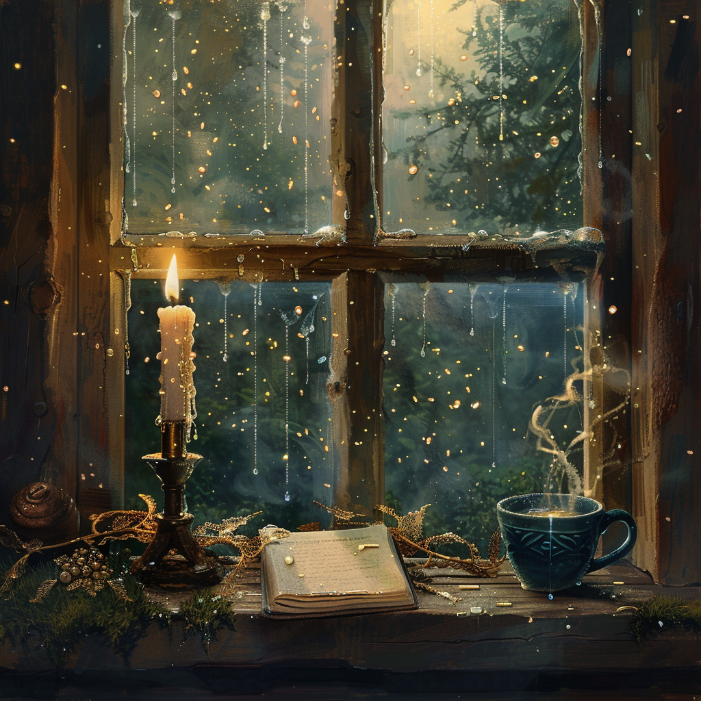 Evening Magic. Window to the Rainy Forest Cross Stitch Pattern (PDF + XSD)