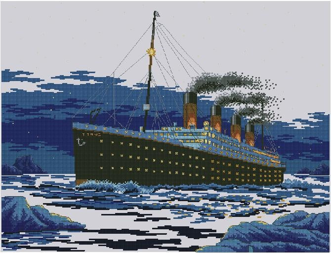 Titanic Cross Stitch Pattern (PDF + XSD)