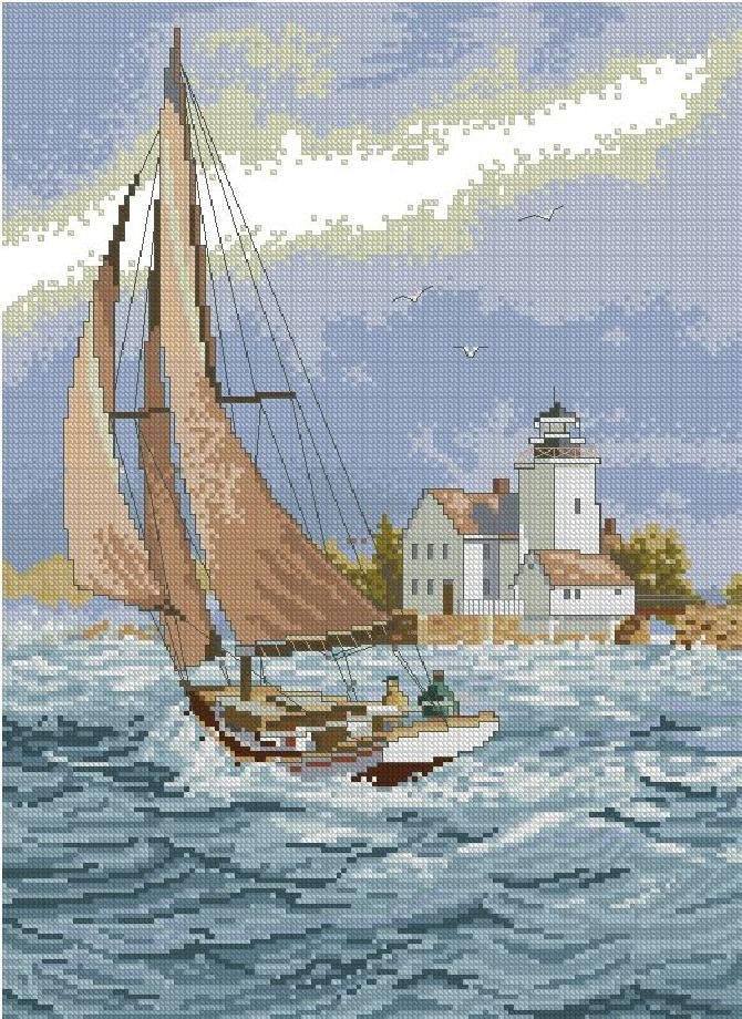 Sea Cross Stitch Pattern (PDF + XSD)