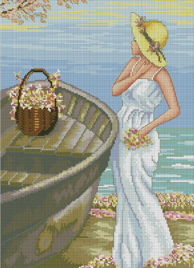 On the shore Cross Stitch Pattern (PDF + XSD)