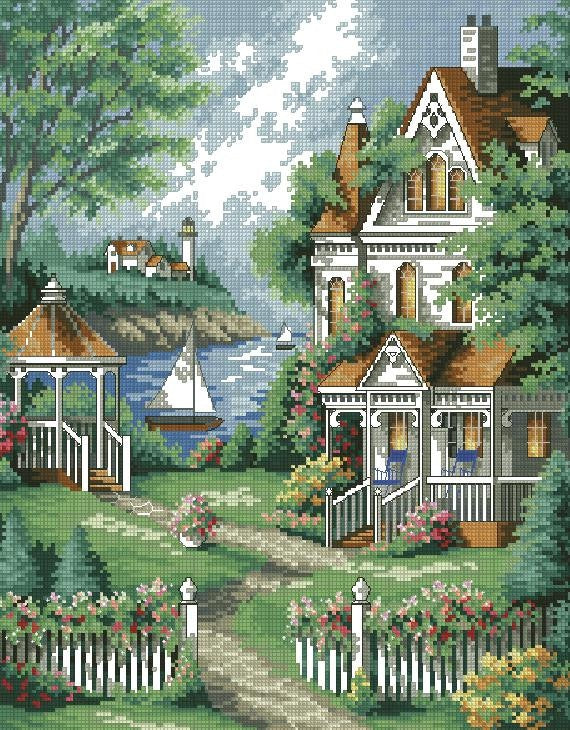 Marine motif Cross Stitch Pattern (PDF + XSD)