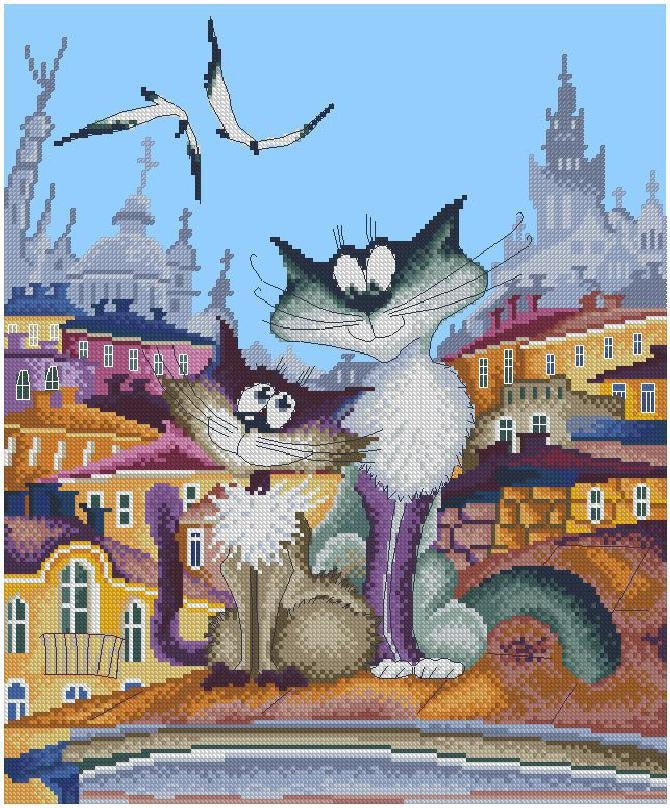 Revelers Cross Stitch Pattern (PDF + XSD)