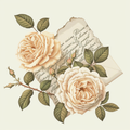 Pastel Masterpieces. Vintage Postcard with Roses Cross Stitch Pattern (PDF + XSD)