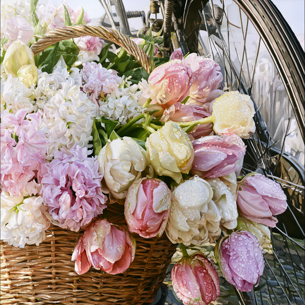 Warm memories. Flower market Cross Stitch Pattern (PDF + XSD)