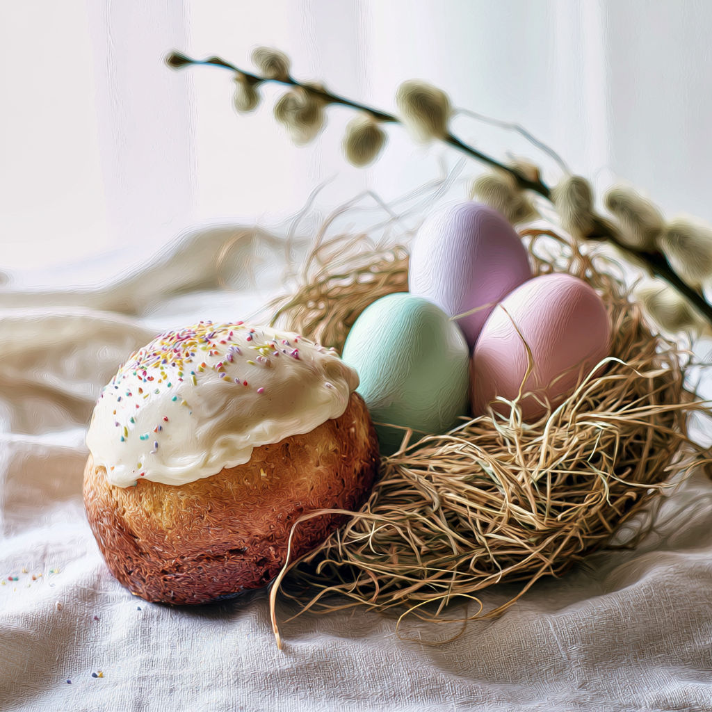 Warm memories. Easter still life Cross Stitch Pattern (PDF + XSD)