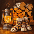 Warm memories. Evening by the fireplace Cross Stitch Pattern (PDF + XSD)