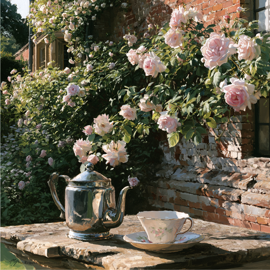 Around the world. English rose garden Cross Stitch Pattern (PDF + XSD)