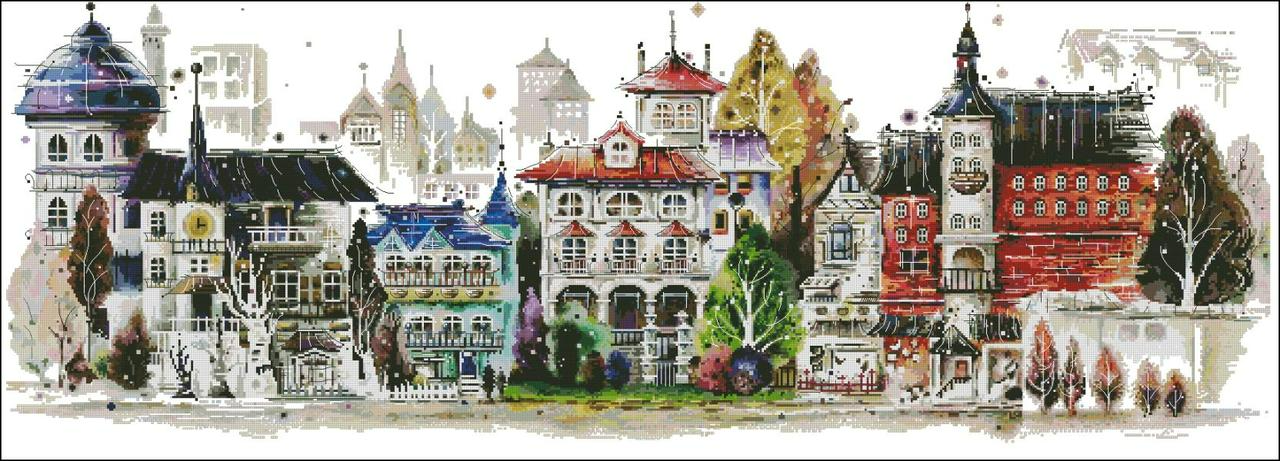 Four Seasons Panorama Cross Stitch Pattern (PDF + XSD)