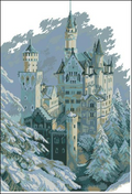 Castle in Winter Cross Stitch Pattern (PDF + XSD)