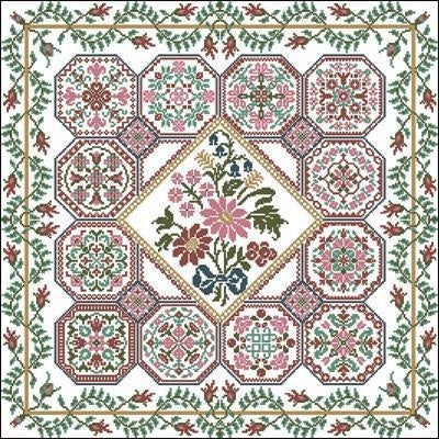 Floral ornament Cross Stitch Pattern (PDF + XSD)