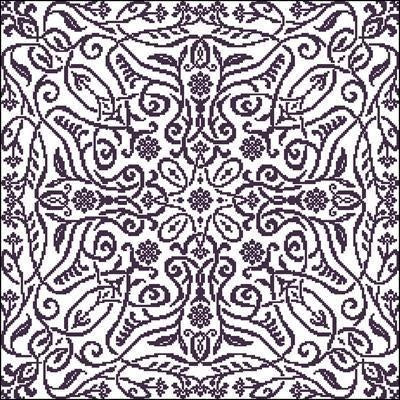 Black and white pattern Cross Stitch Pattern (PDF + XSD)