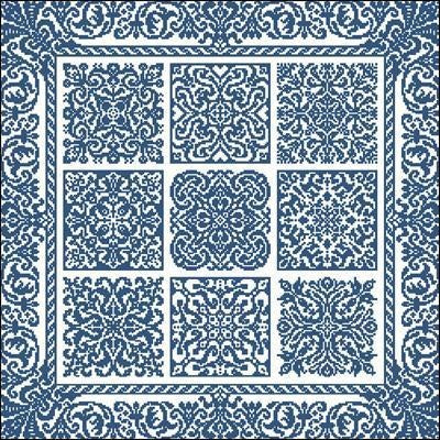 Plain ornament Cross Stitch Pattern  (PDF + XSD)