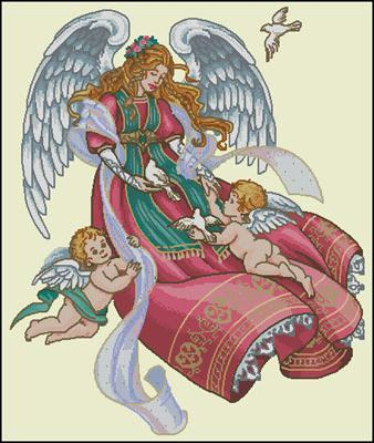 Angel of happiness Cross Stitch Pattern (PDF + XSD)