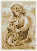 Angel with a goat Cross Stitch Pattern (PDF + XSD)