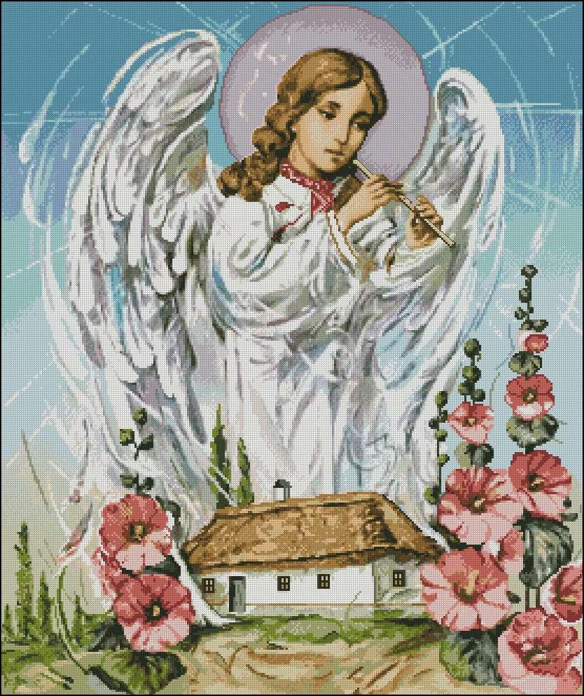 Guardian Angel with Wings Cross Stitch Pattern (PDF + XSD)