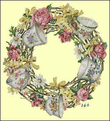 Tea Party Cross Stitch Pattern (PDF + XSD)