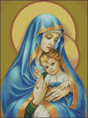 Madonna and Child Cross Stitch Pattern (PDF + XSD)