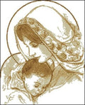 Madonna with Baby Jesus Cross Stitch Pattern (PDF + XSD)