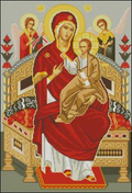 Icon of the Virgin Mary "THE QUEEN OF ALL" Cross Stitch Pattern (PDF + XSD)