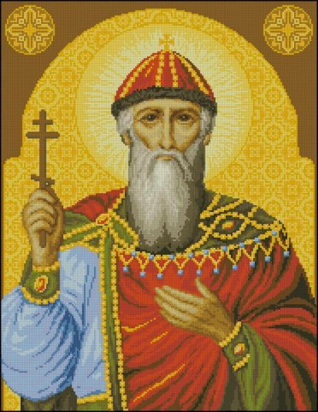 Icon of Prince Vladimir Cross Stitch Pattern (PDF + XSD)