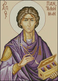 St. Panteleimon the Healer Cross Stitch Pattern (PDF + XSD)