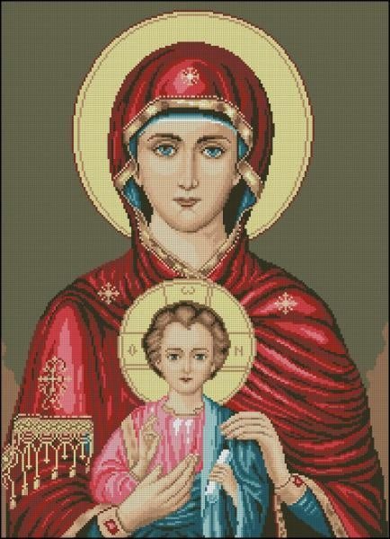 Icon of the Obedient One Cross Stitch Pattern (PDF + XSD)