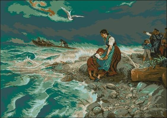 Storm at Sea Cross Stitch Pattern (PDF + XSD)