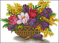 Crocuses and Mimosa Cross Stitch Pattern (PDF + XSD)