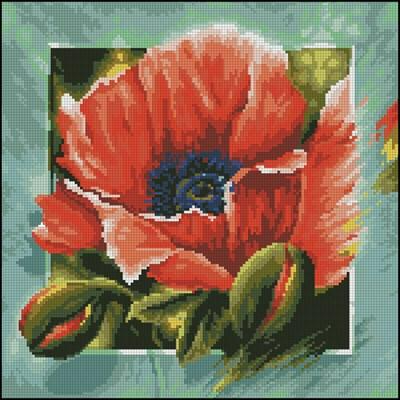 Poppy Cross Stitch Pattern (PDF + XSD)