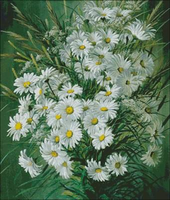 Daisies Cross Stitch Pattern (PDF + XSD)