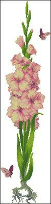 Gladiolus Cross Stitch Pattern (PDF + XSD)