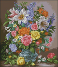 Vintage flowers Cross Stitch Pattern (PDF + XSD)