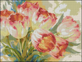 Watercolor tulips Cross Stitch Pattern (PDF + XSD)