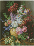 Vintage still life Cross Stitch Pattern (PDF + XSD)