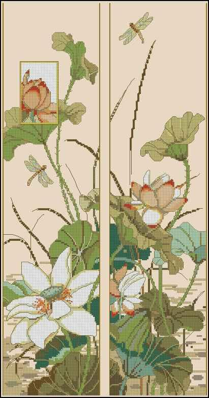 Flowers of Asia Cross Stitch Pattern (PDF + XSD)