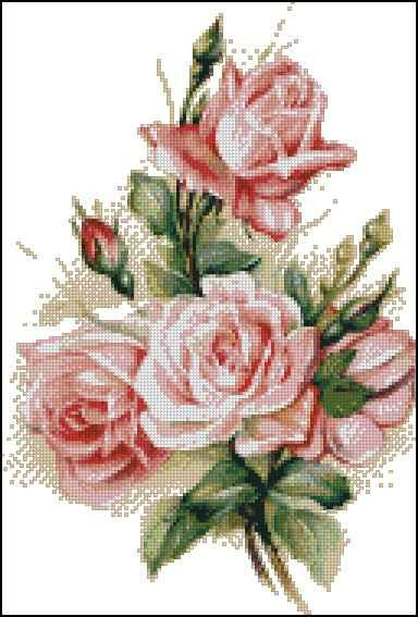 Wonderful roses Cross Stitch Pattern (PDF + XSD)