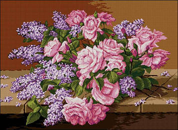 The scent of lilac and roses Cross Stitch Pattern (PDF + XSD)