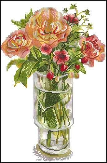 A magical bouquet Cross Stitch Pattern (PDF + XSD)