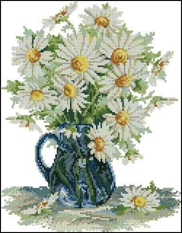 Chamomile Cross Stitch Pattern (PDF + XSD)