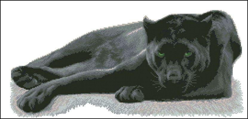 Black panther— Cross Stitch Pattern (PDF + XSD)