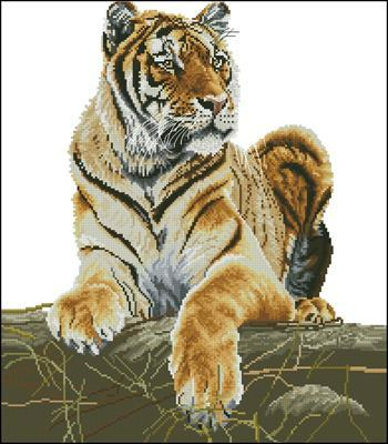 Tiger— Cross Stitch Pattern (PDF + XSD)