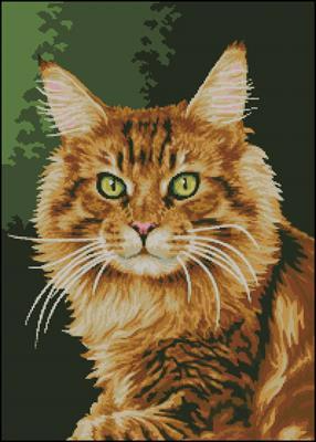 Red cat— Cross Stitch Pattern (PDF + XSD)
