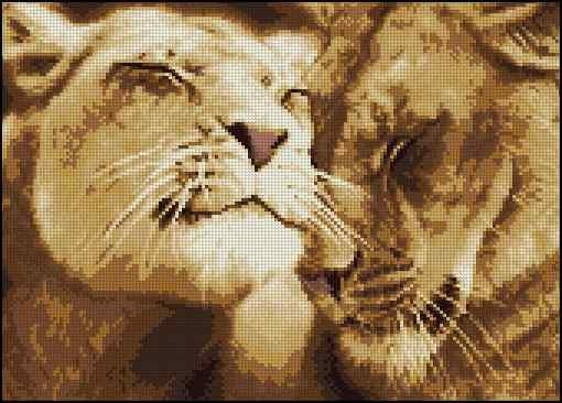 Lions in love— Cross Stitch Pattern (PDF + XSD)