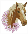 Horse in a wreath— Cross Stitch Pattern (PDF + XSD)