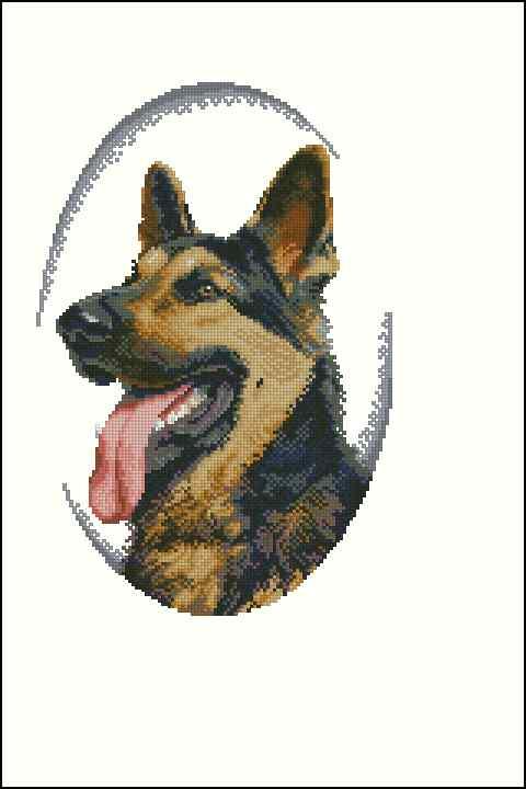 German Shepherd- Cross Stitch Pattern (PDF + XSD)
